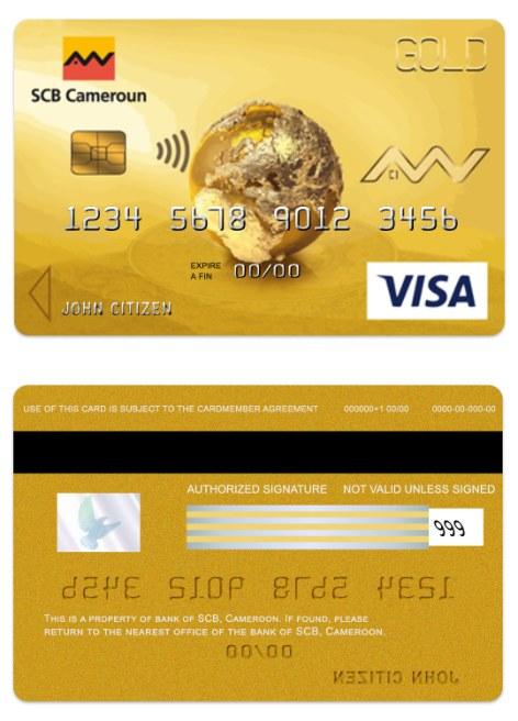 Cameroon SCB bank visa gold card